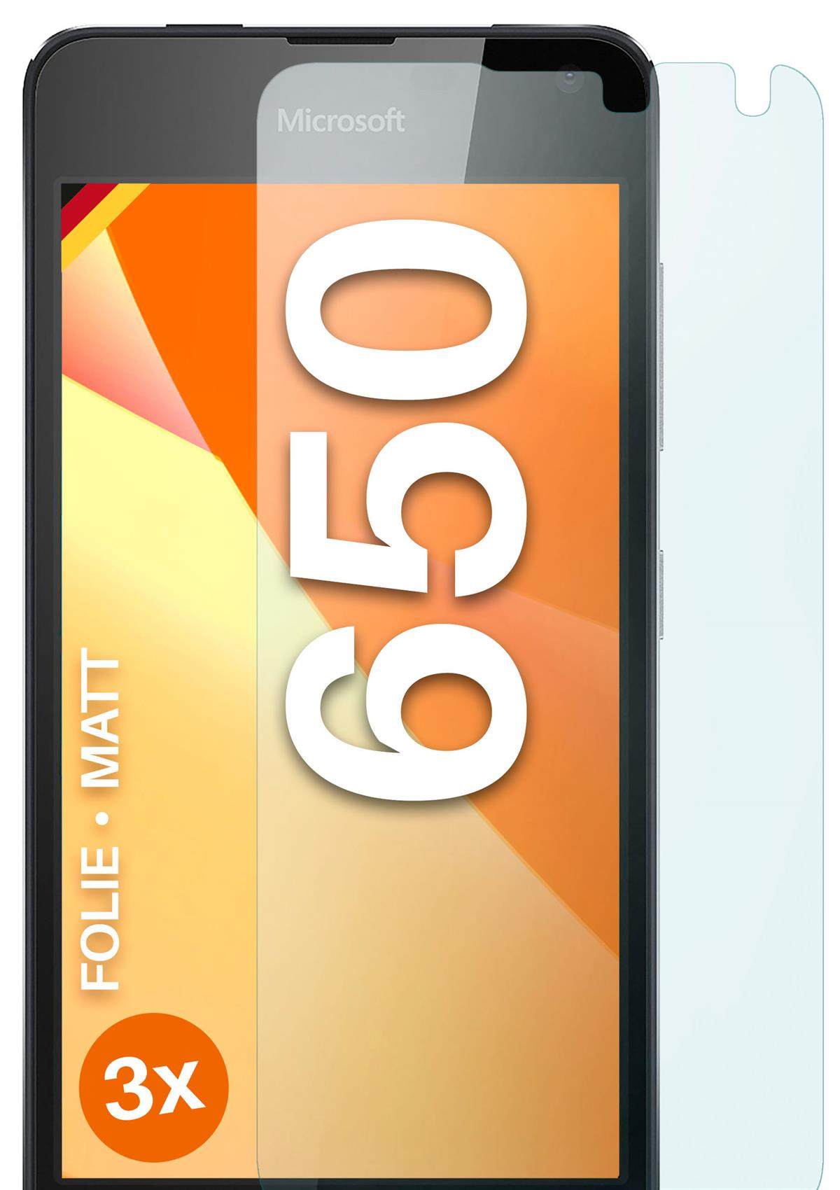 MOEX 3x Schutzfolie, matt 650) Displayschutz(für Microsoft Lumia