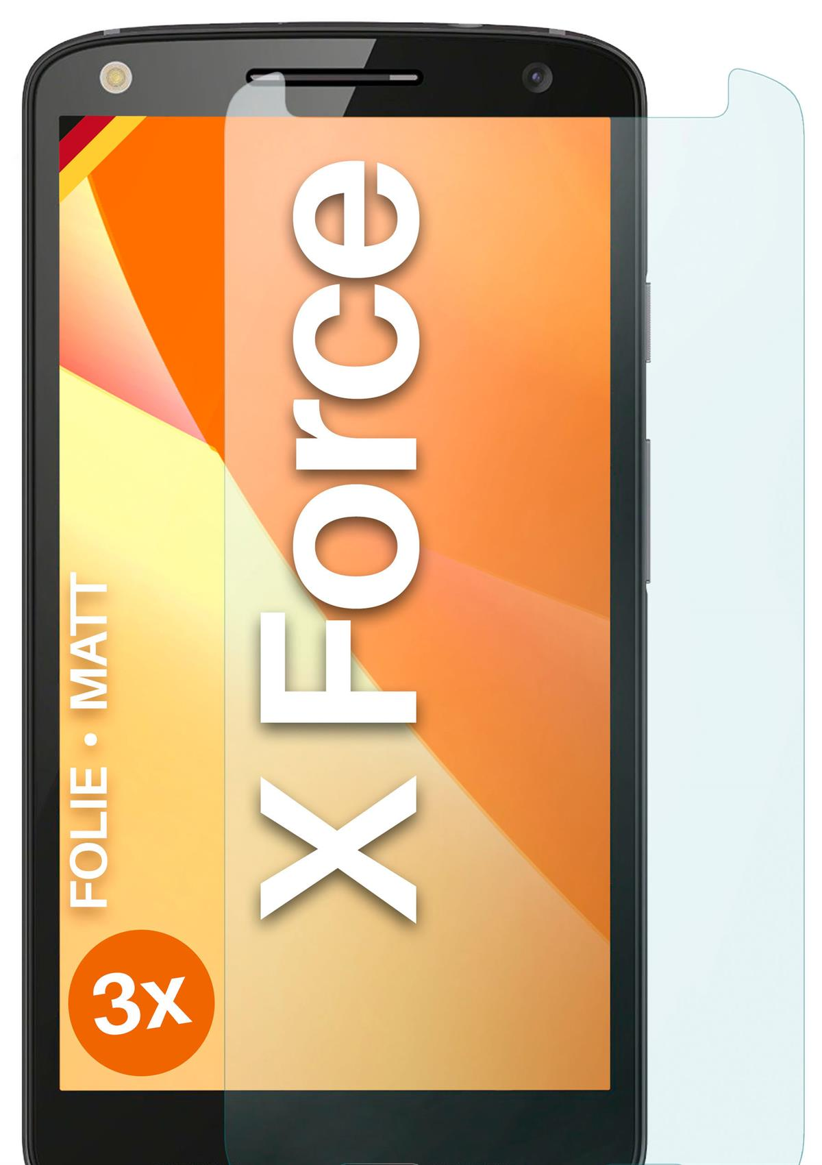 Schutzfolie, Displayschutz(für Force) 3x matt Motorola X Moto MOEX