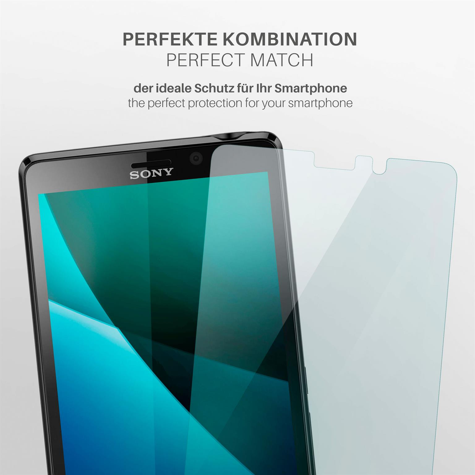 klar MOEX T) Xperia Schutzfolie, Displayschutz(für Sony 3x