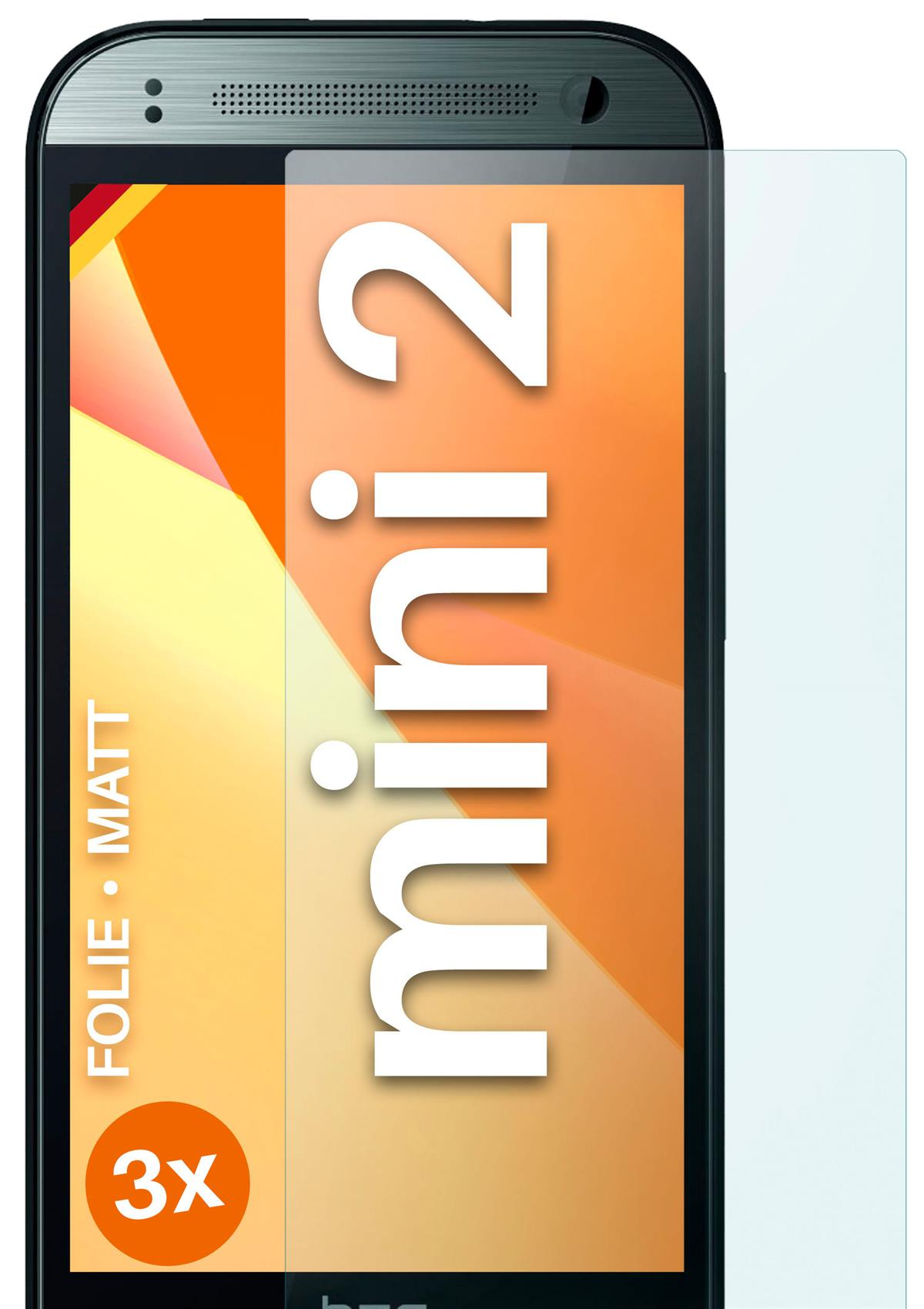 MOEX 3x Schutzfolie, matt Displayschutz(für HTC 2) Mini One