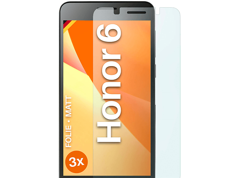 MOEX 3x Schutzfolie, matt Displayschutz(für Huawei Honor 6)
