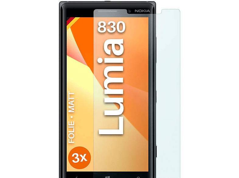 matt Lumia Schutzfolie, 830) MOEX 3x Displayschutz(für Nokia