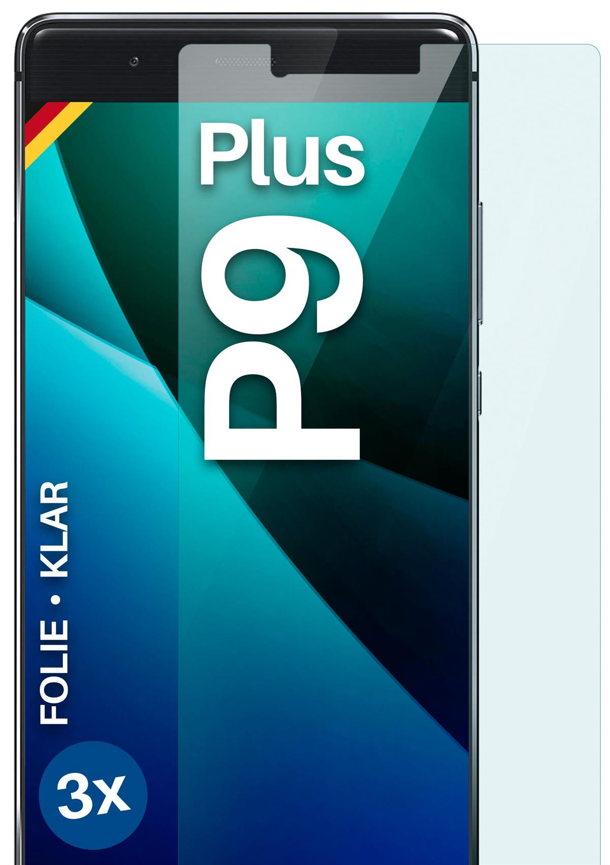 Plus) P9 Huawei 3x MOEX Schutzfolie, klar Displayschutz(für