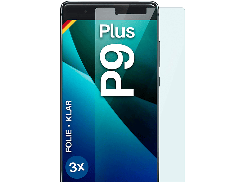 klar P9 MOEX Displayschutz(für Schutzfolie, Huawei Plus) 3x