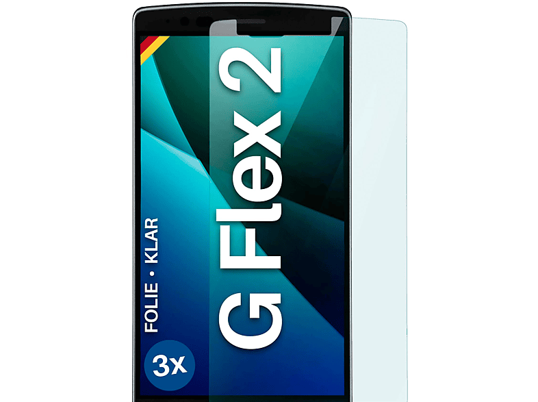 MOEX 3x Schutzfolie, klar Displayschutz(für LG G Flex 2)