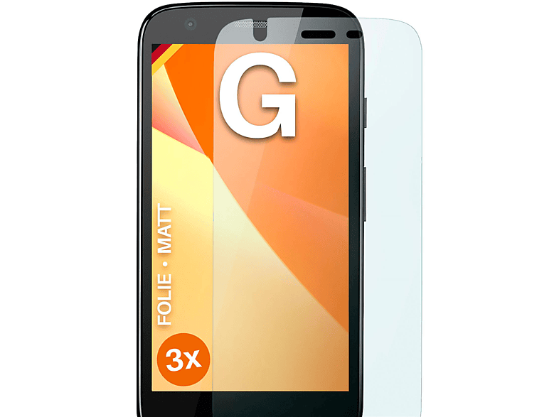 MOEX 3x Schutzfolie, matt Displayschutz(für Motorola Moto G)