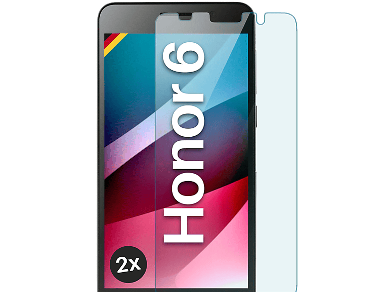 MOEX 2x Panzerglas - Schutzfolie, klar Schutzglas(für Huawei Honor 6)