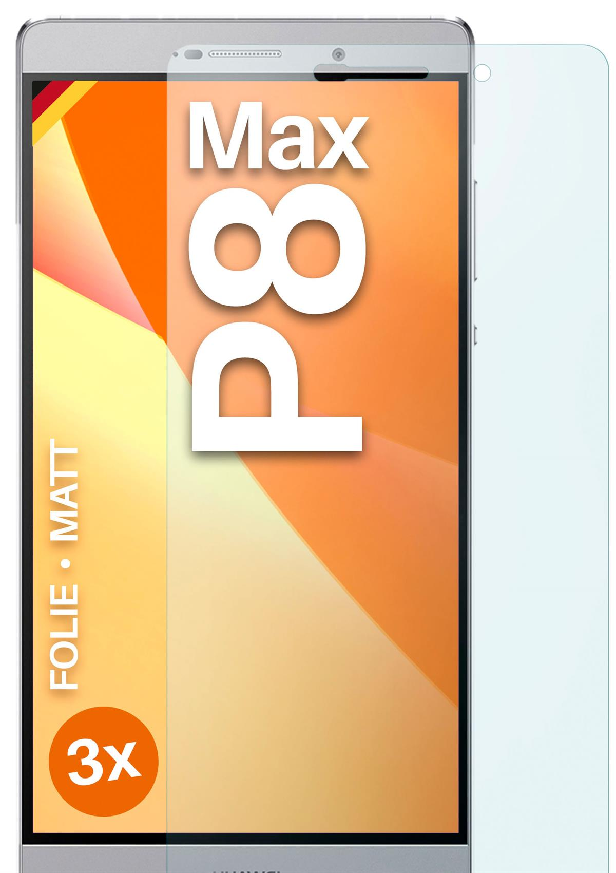 MOEX 3x Schutzfolie, matt Displayschutz(für Max) P8 Huawei