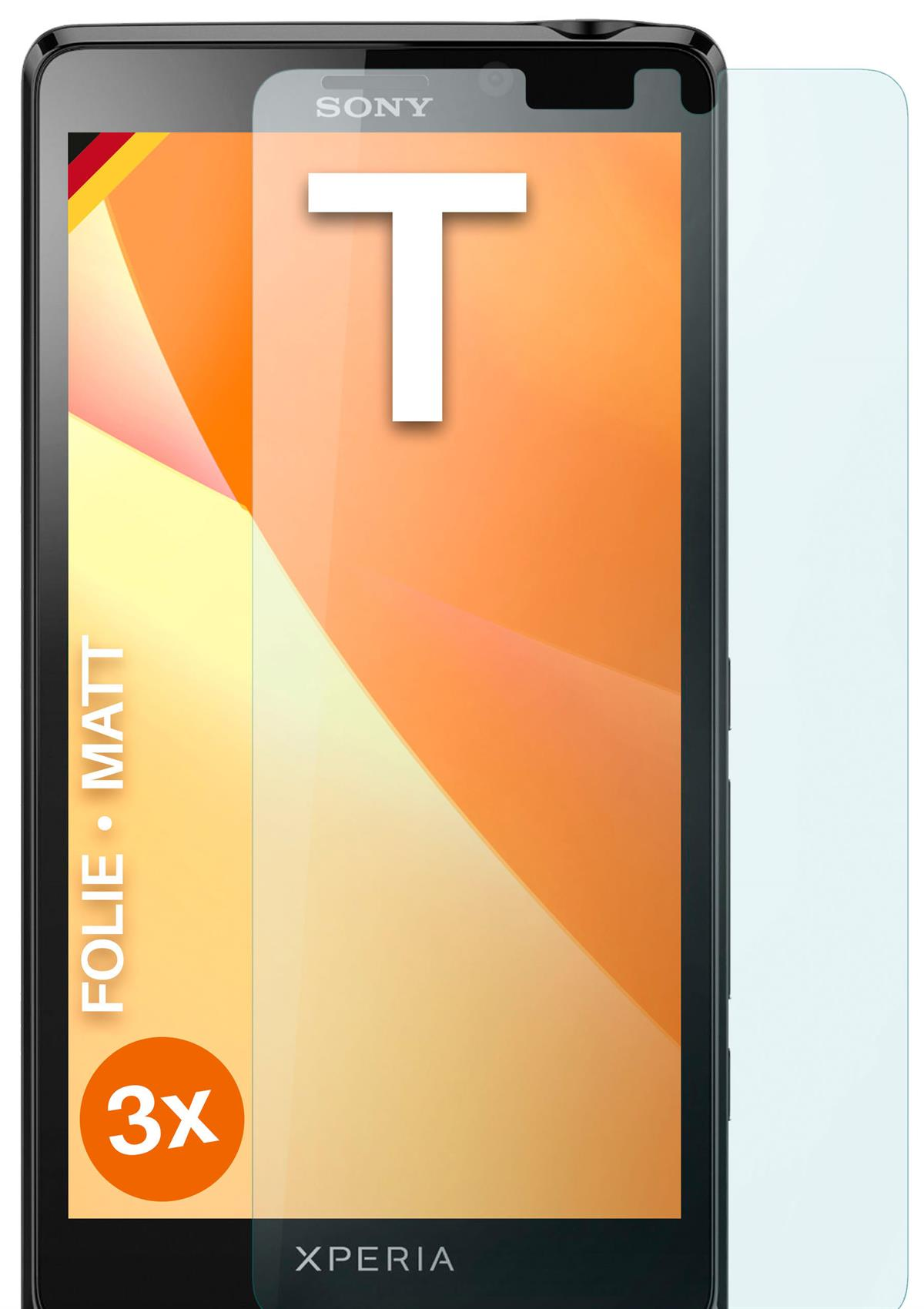 MOEX 3x Schutzfolie, matt Sony Displayschutz(für T) Xperia