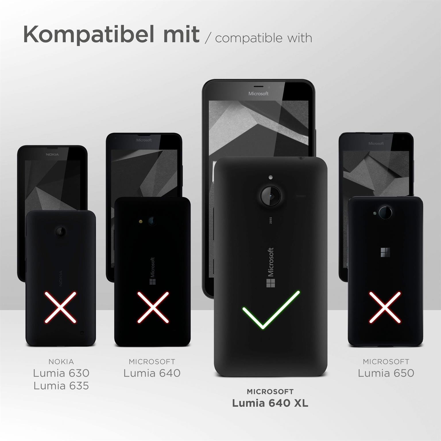 Lumia 640 Flip Microsoft, MOEX Deep-Black XL, Case, Cover, Flip