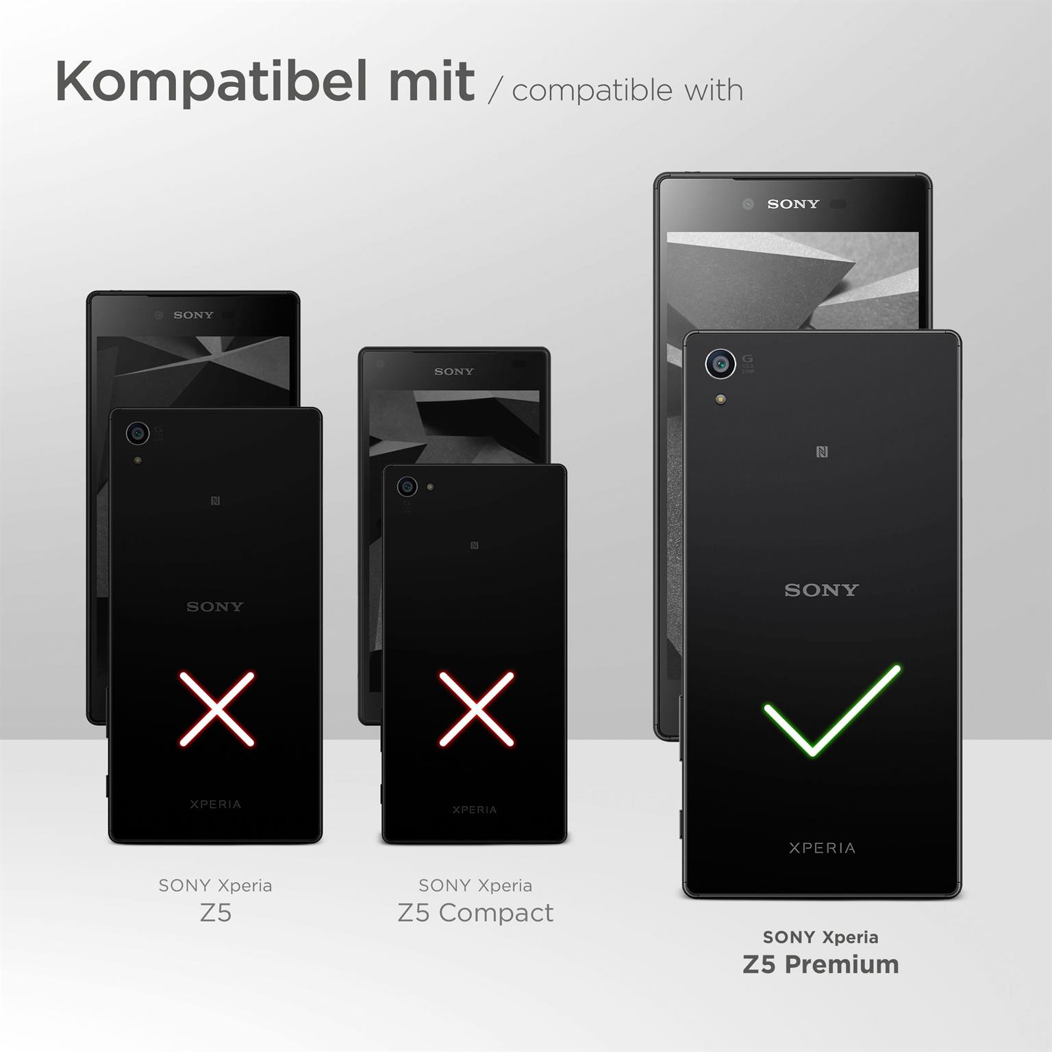 Premium) Xperia 3x MOEX Displayschutz(für Sony Z5 klar Schutzfolie,