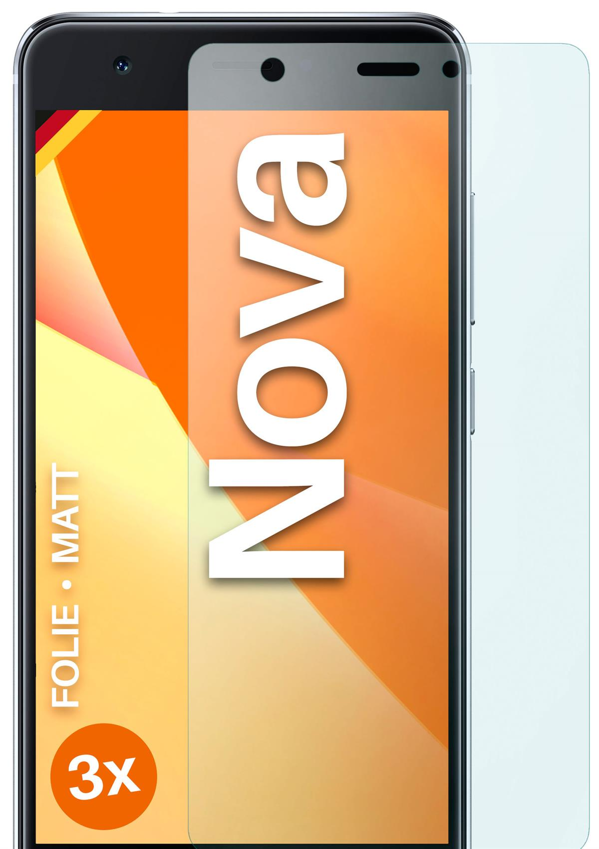 MOEX 3x Schutzfolie, matt Displayschutz(für Nova) Huawei