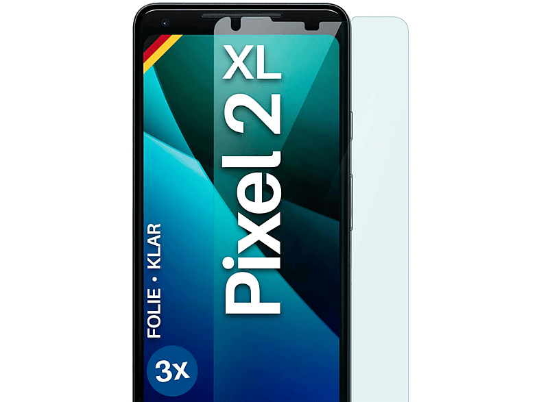 MOEX 3x Schutzfolie, klar Displayschutz(für Google Pixel 2 XL)