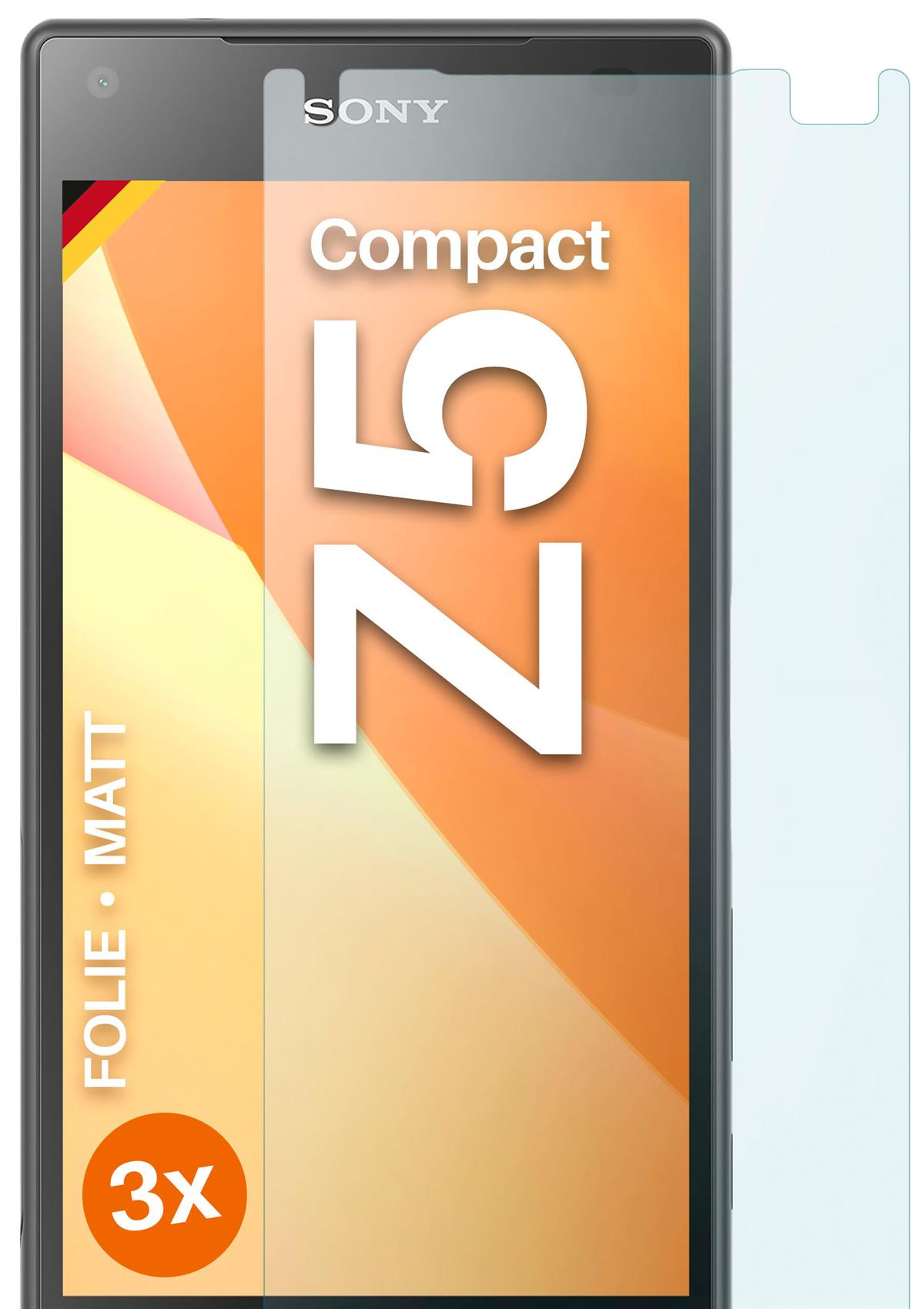 MOEX 3x Schutzfolie, matt Compact) Sony Xperia Displayschutz(für Z5