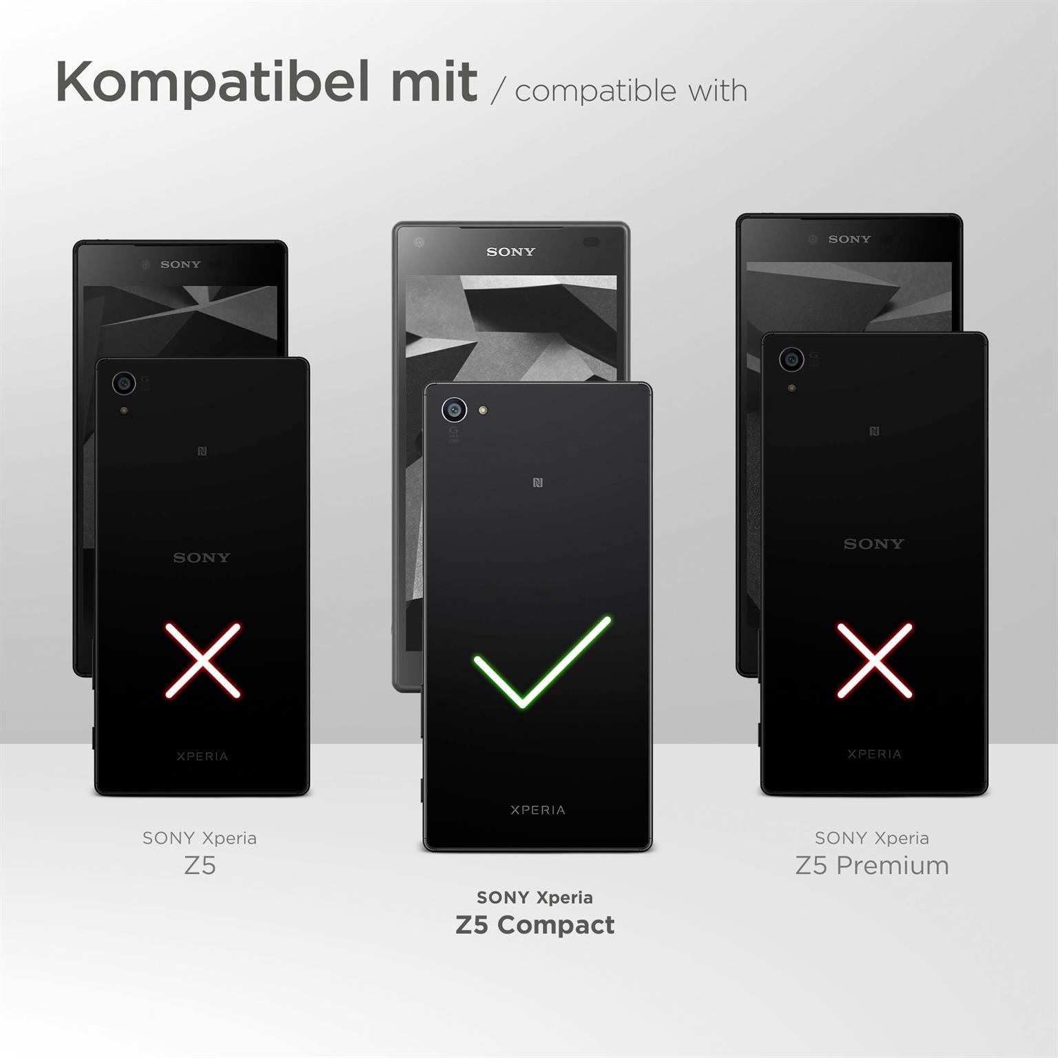 Sony, Z5 Flip Case, Compact, Xperia Deep-Black Flip MOEX Cover,