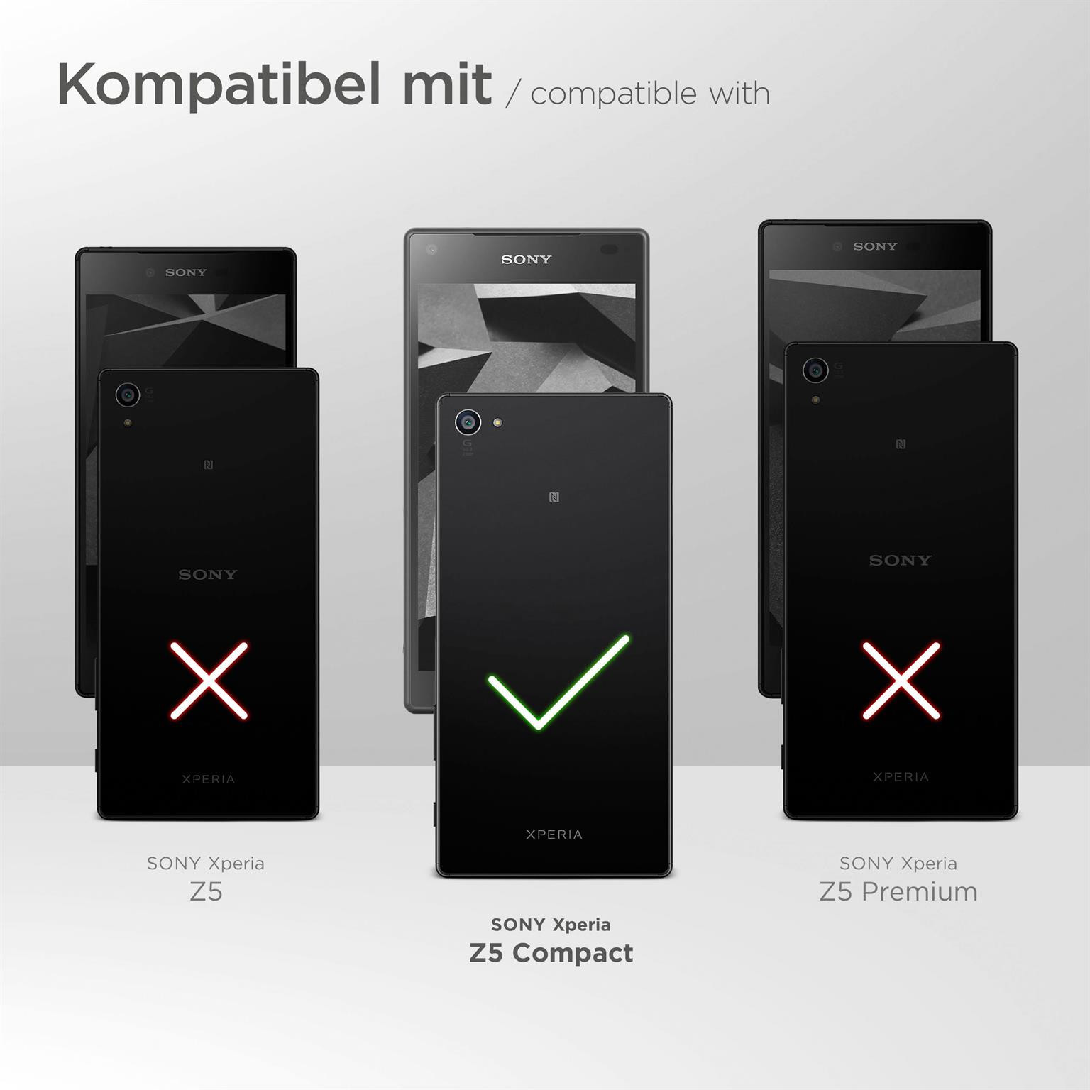 Bild zeigt drei schwarze Telefone, zwei mit roten Xs und eins mit einem grünen Häkchen, was die Telefonkompatibilität anzeigt.