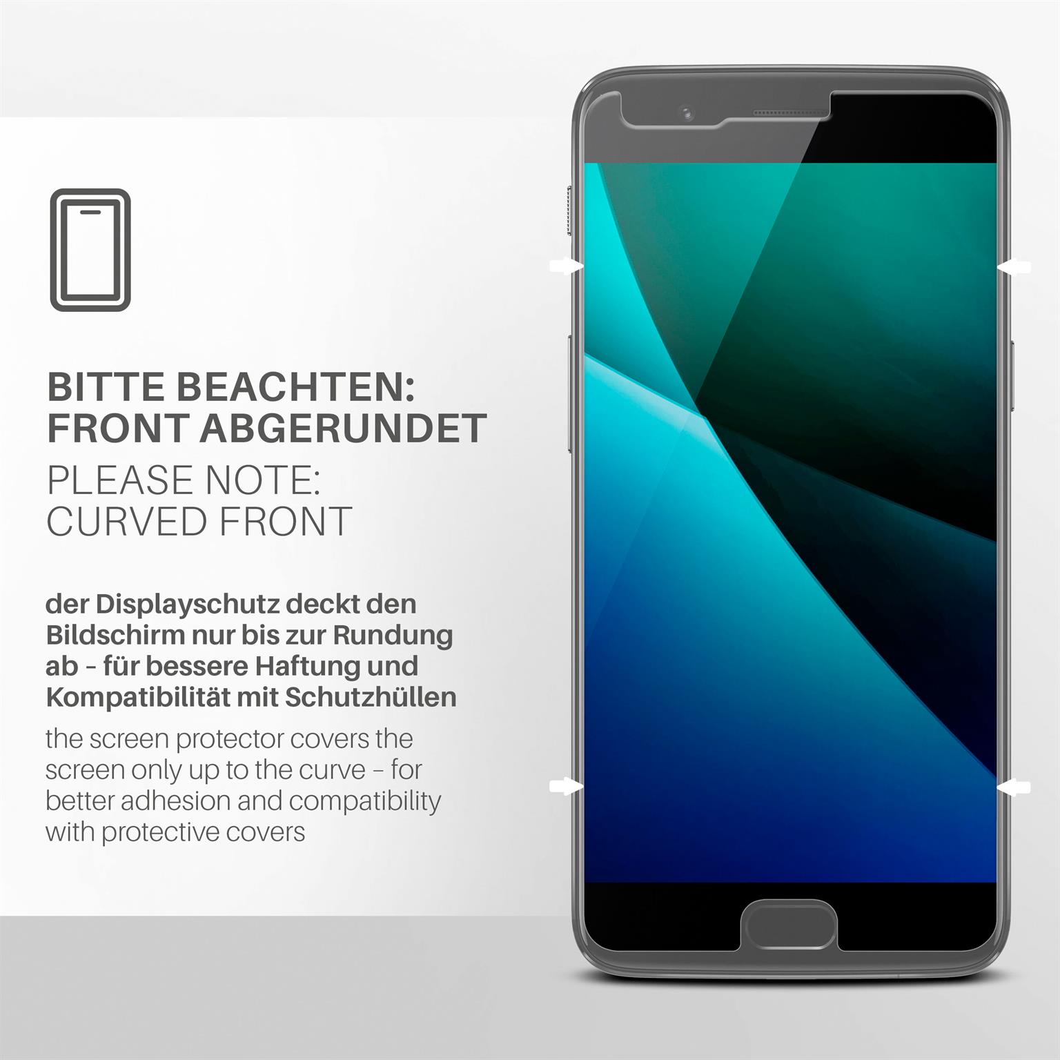 OnePlus klar 3x MOEX Schutzfolie, 5) Displayschutz(für