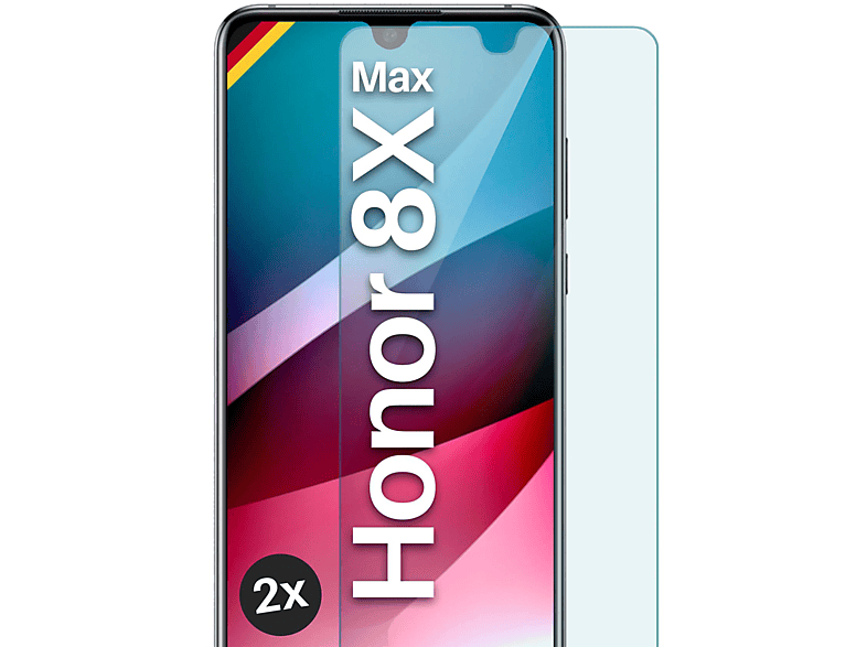 klar 8X Max) Huawei MOEX Schutzglas(für - 2x Honor Panzerglas Schutzfolie,