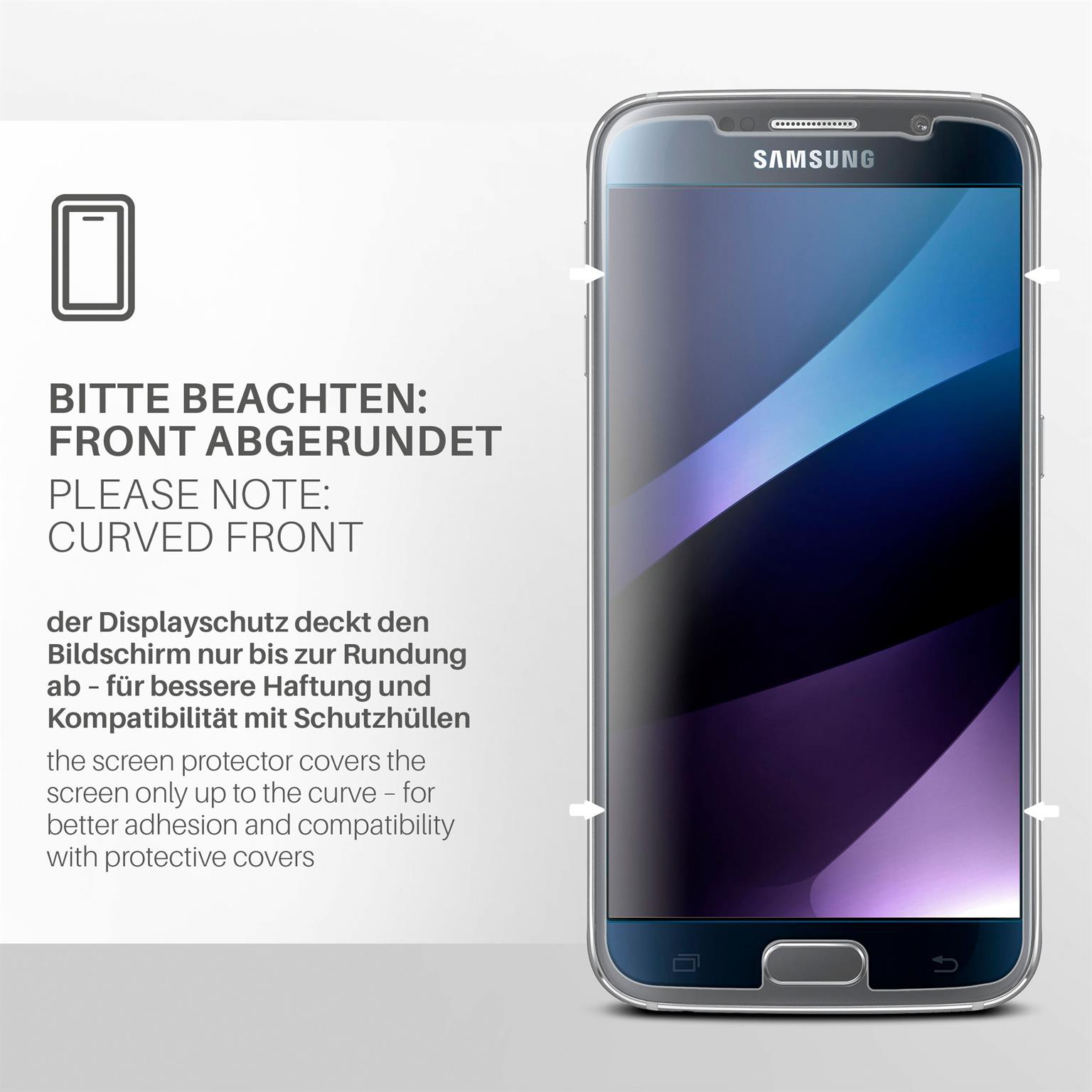 Panzerglas Schutzglas(für Galaxy Samsung MOEX 2x Schutzfolie, matt - S6)