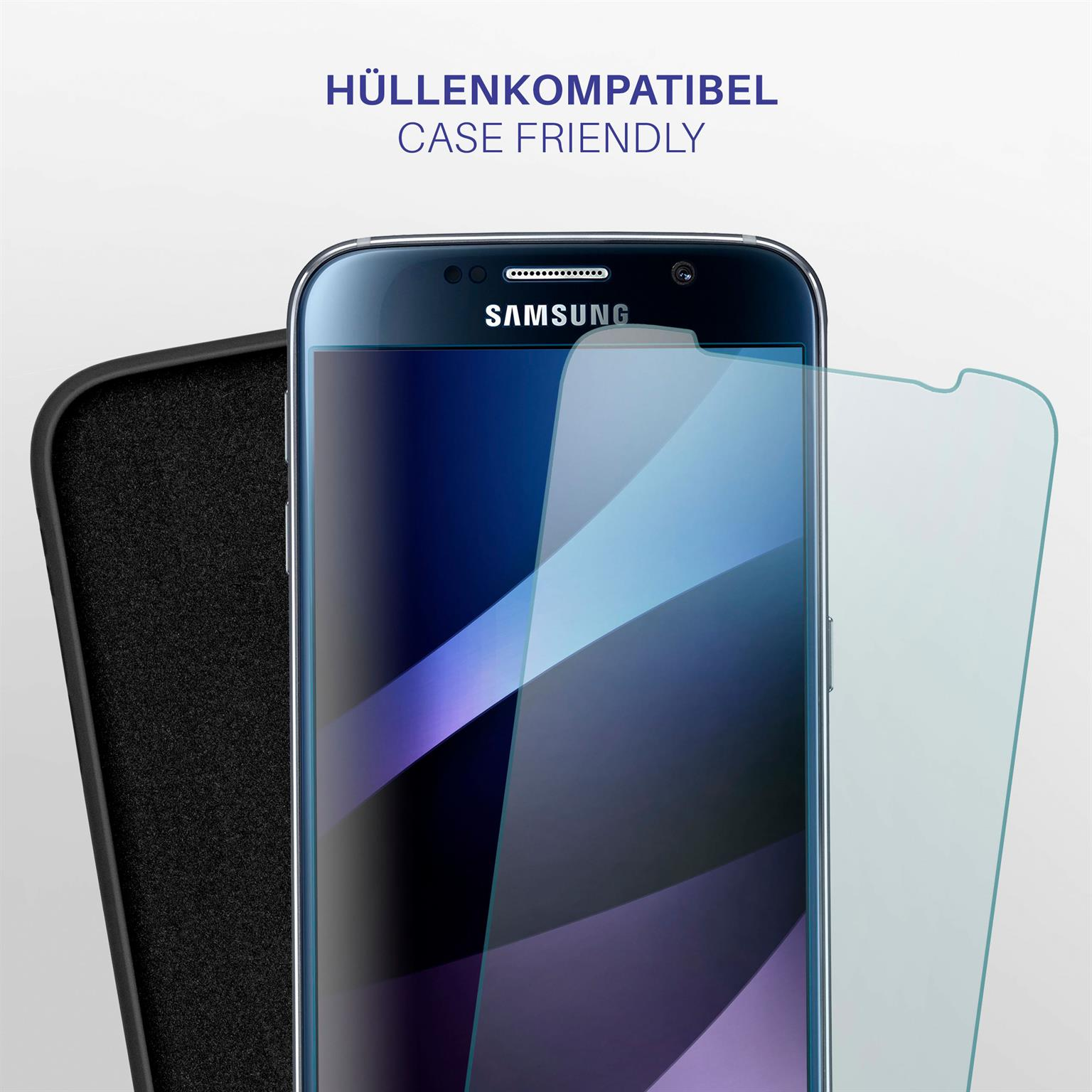 Galaxy 2x Schutzfolie, matt S6) Samsung MOEX Schutzglas(für Panzerglas -