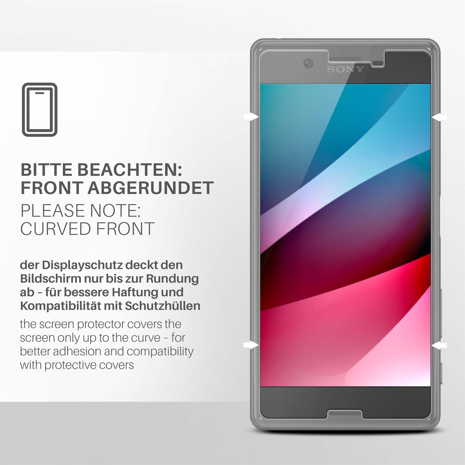 Ein Telefon mit Displayschutzfolie.