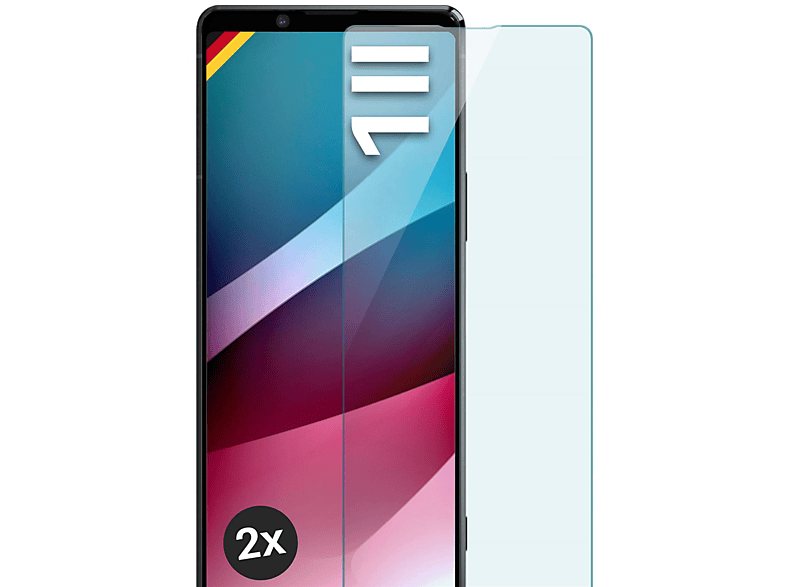 Xperia 1 Schutzfolie, - Sony Schutzglas(für II) klar 2x Panzerglas MOEX