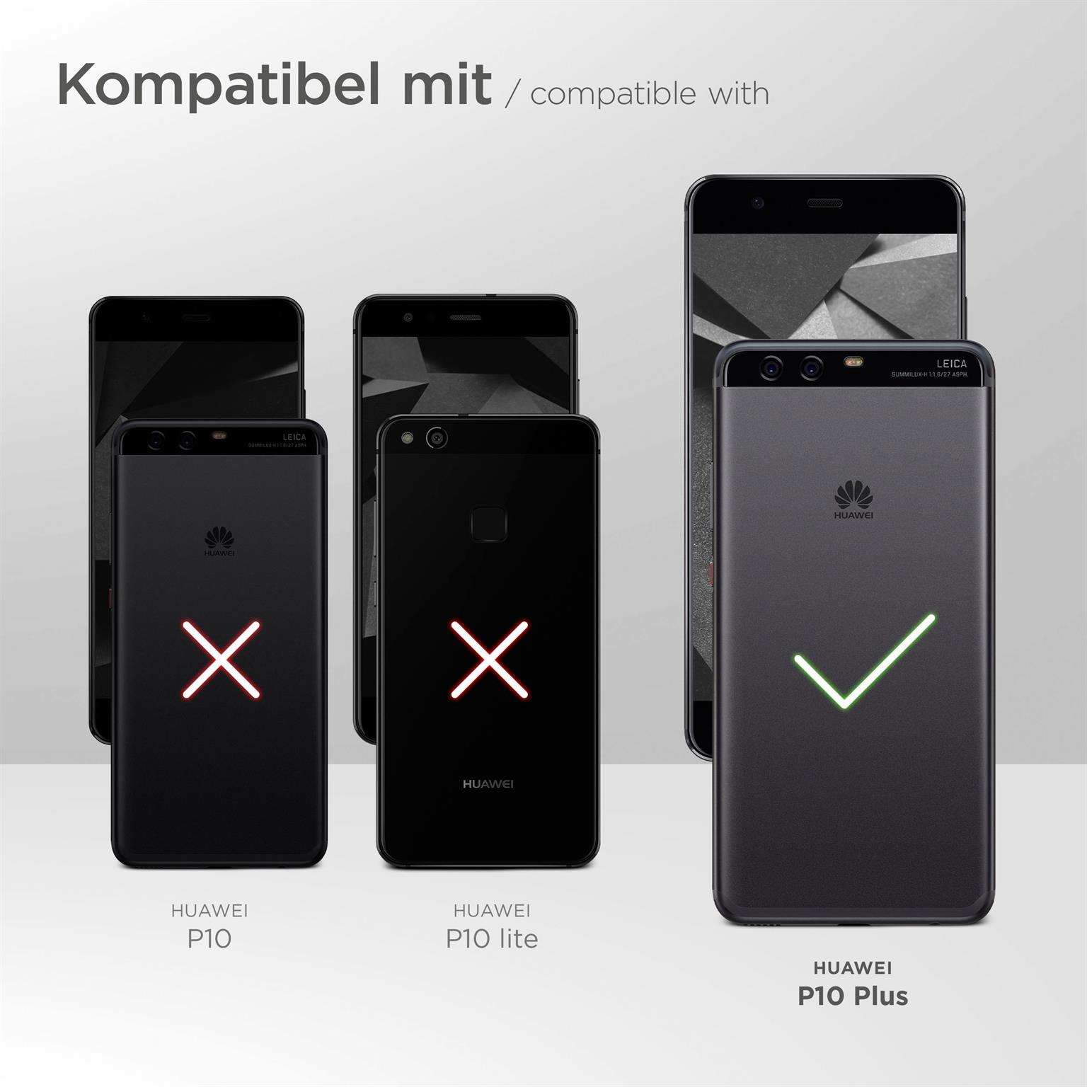 Mehrere Telefone. Zwei mit rotem X, eines mit grünem Häkchen. Huawei-Telefonkompatibilität gezeigt.