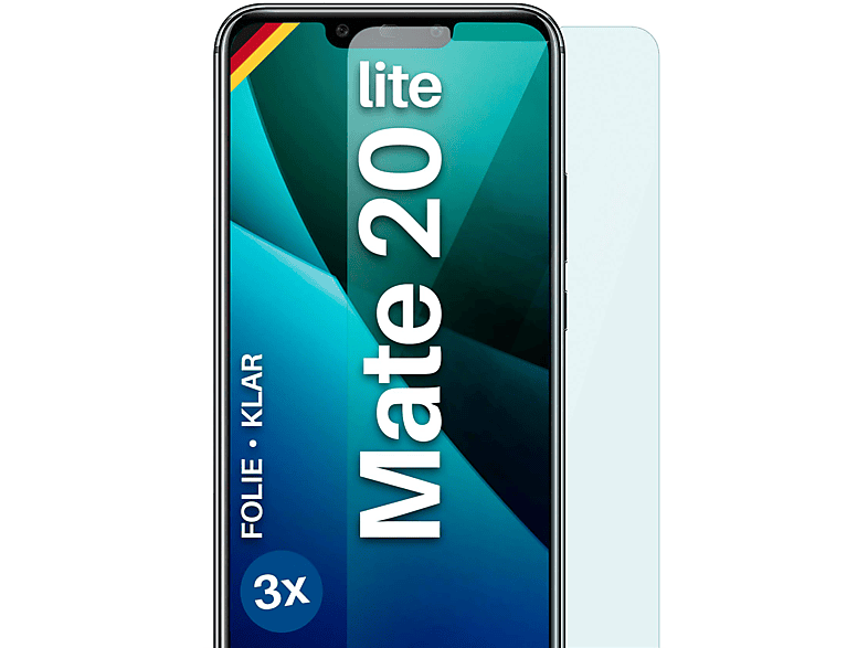MOEX 3x Schutzfolie, klar Huawei Mate 20 Displayschutz(für Lite)