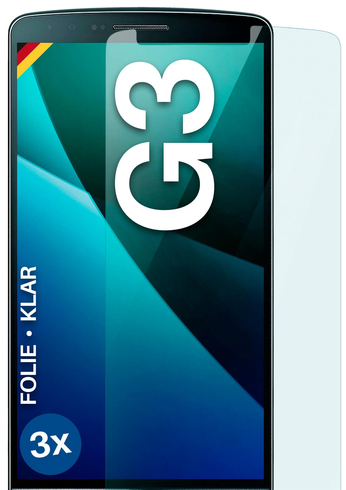 MOEX 3x Schutzfolie, klar Displayschutz(für LG G3)