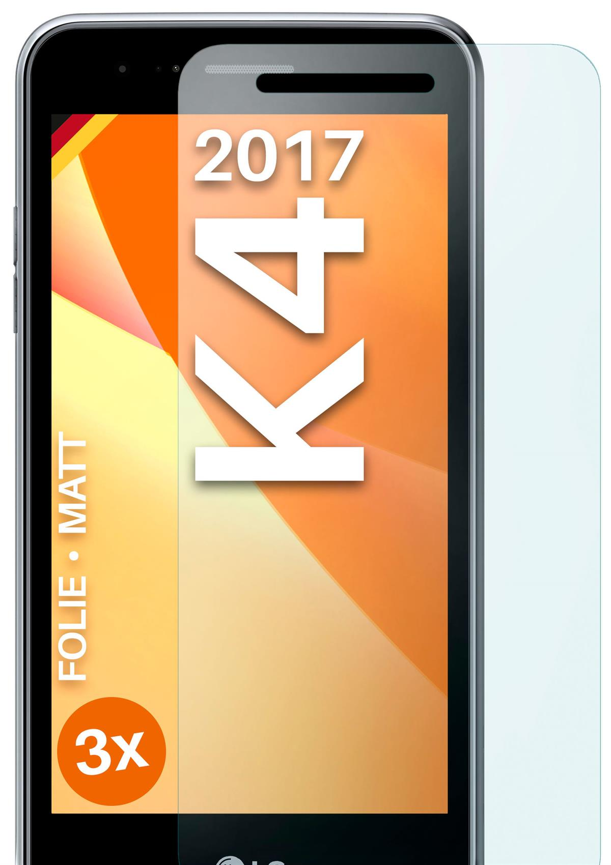 (2017)) K4 Schutzfolie, Displayschutz(für LG matt MOEX 3x