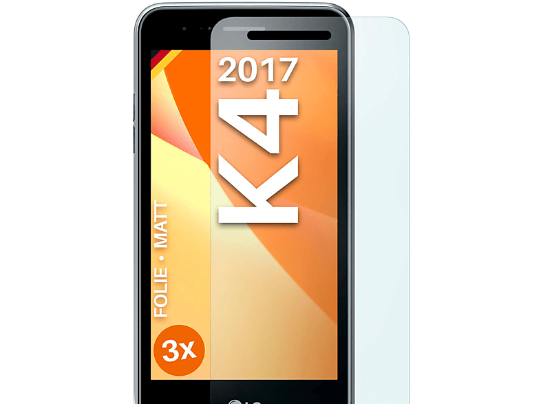 MOEX 3x Schutzfolie, matt Displayschutz(für LG K4 (2017))