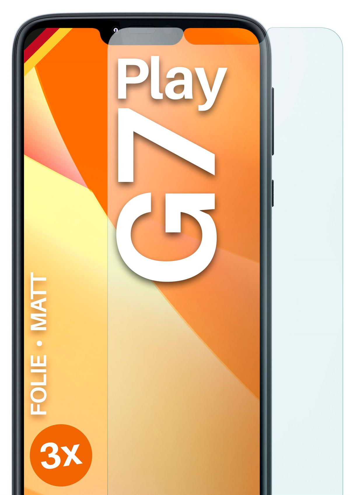 Moto matt G7 3x Motorola Displayschutz(für Play) MOEX Schutzfolie,