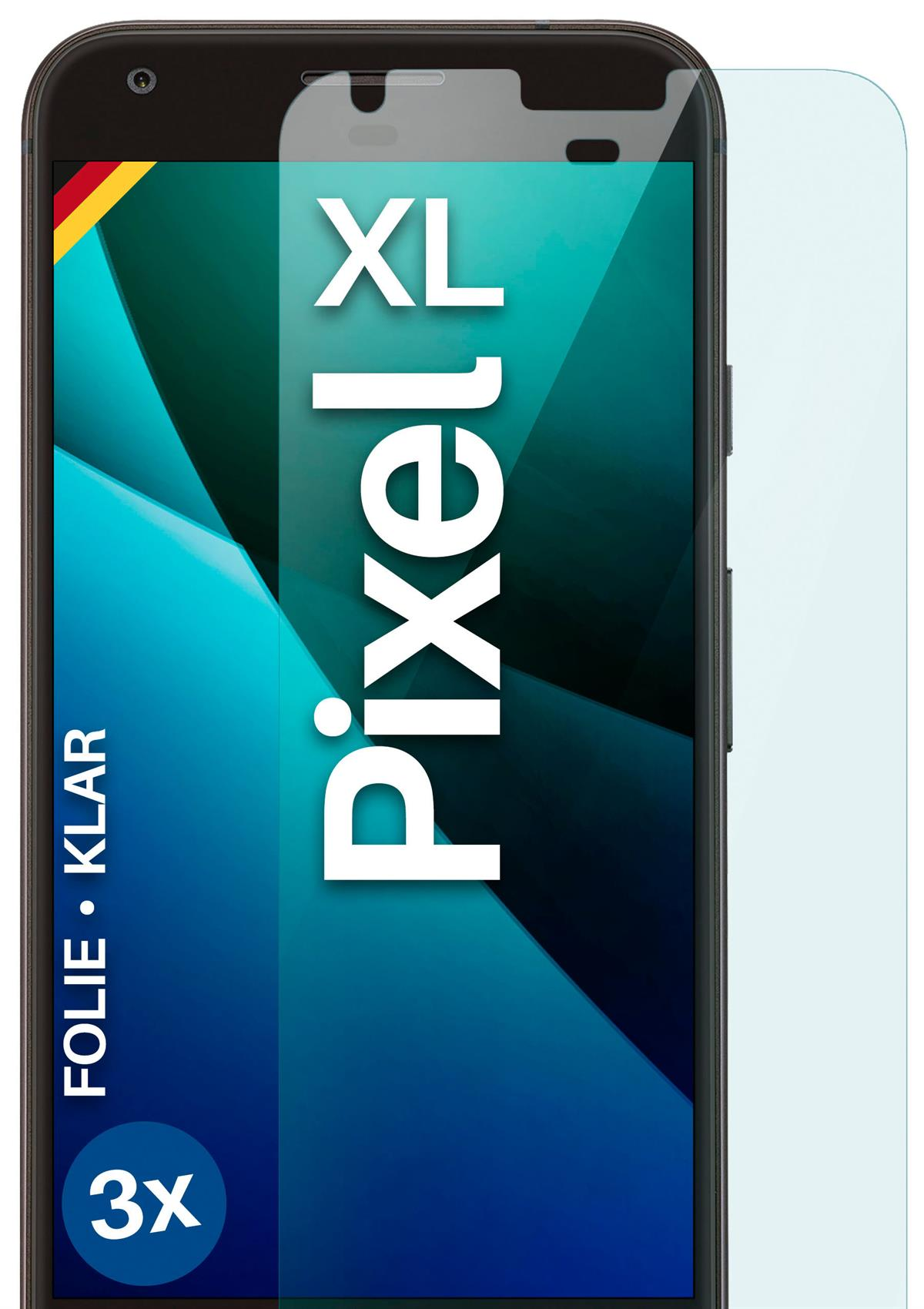 MOEX 3x Schutzfolie, klar Displayschutz(für Pixel XL) Google