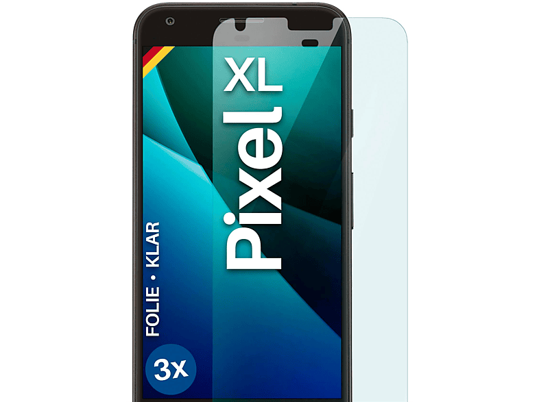 Pixel MOEX XL) 3x Schutzfolie, Displayschutz(für klar Google