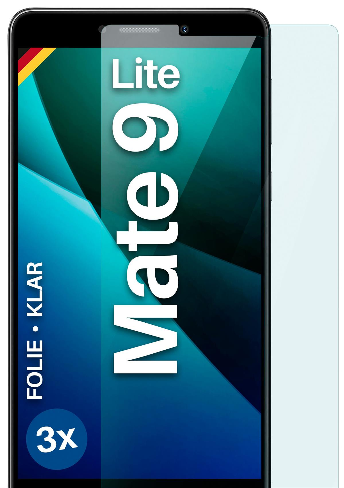 Huawei MOEX Lite) Displayschutz(für Mate Schutzfolie, klar 3x 9