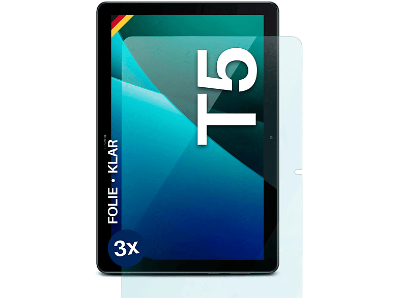 MOEX 3x Schutzfolie, klar Displayschutz(für Huawei T5) MediaPad