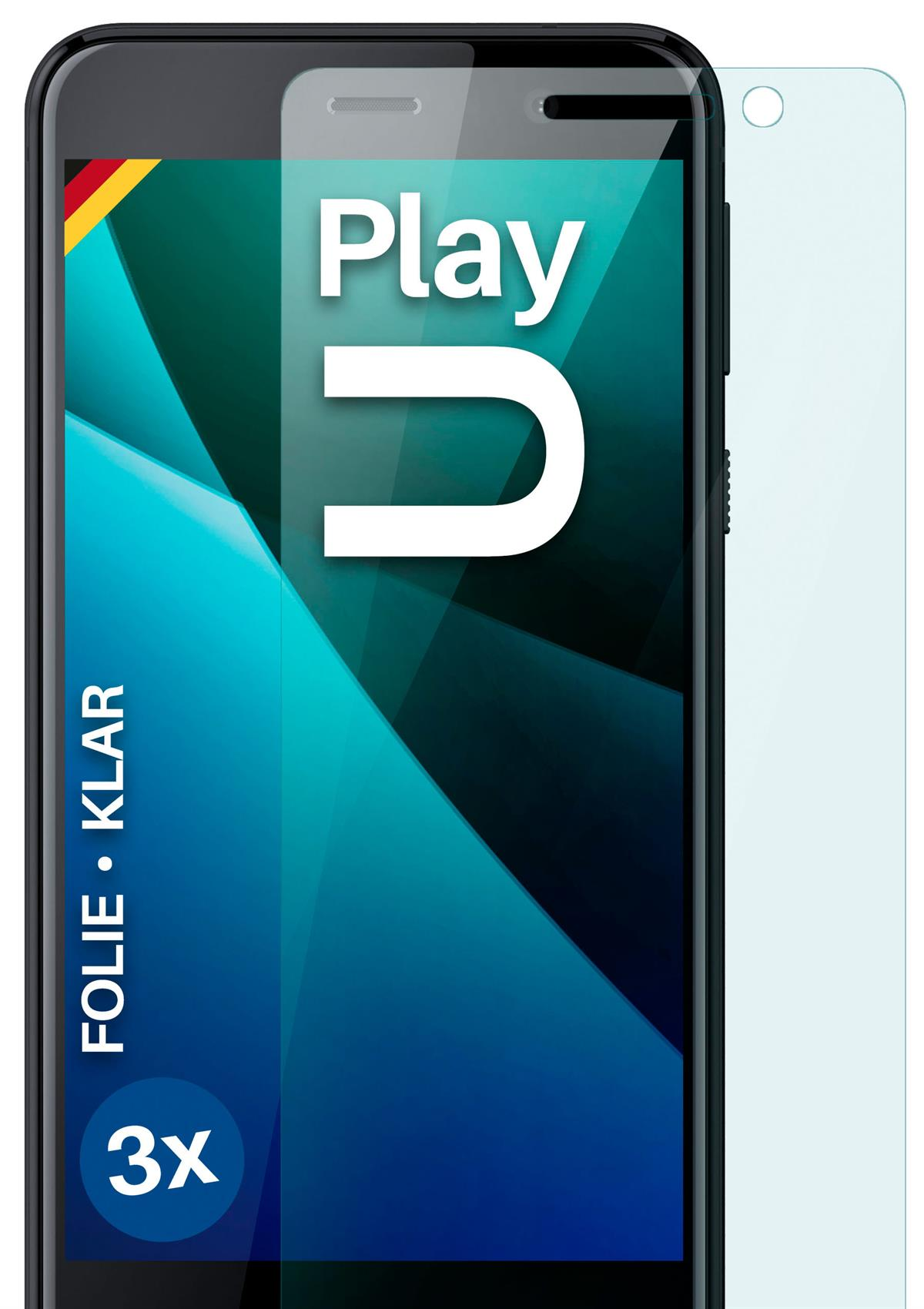 HTC Play) Displayschutz(für MOEX klar 3x U Schutzfolie,