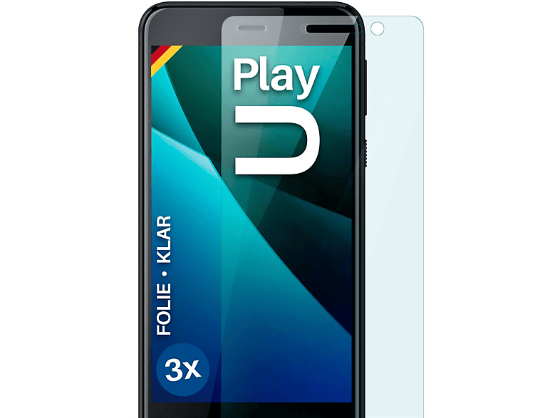 MOEX 3x Schutzfolie, klar Displayschutz(für HTC U Play)