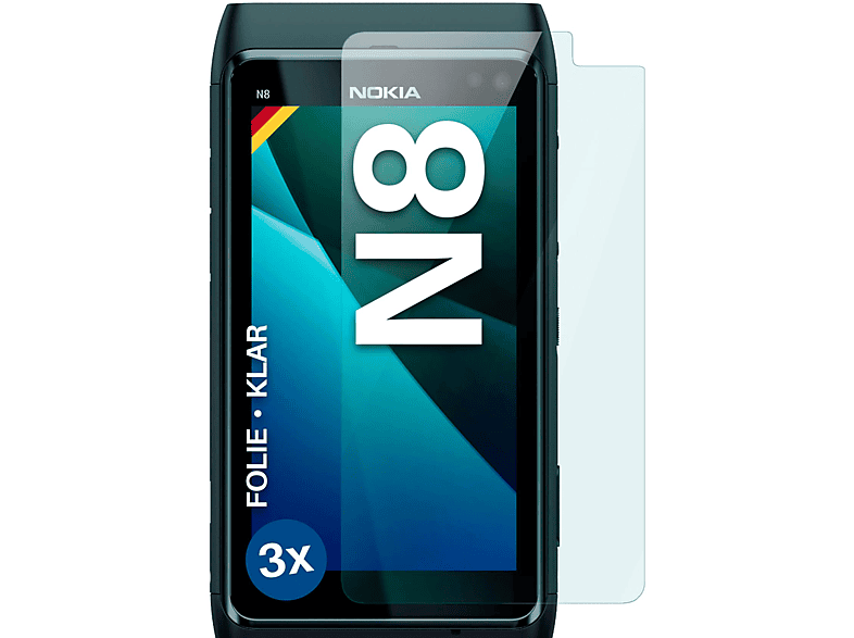 MOEX 3x Schutzfolie, klar Displayschutz(für N8) Nokia