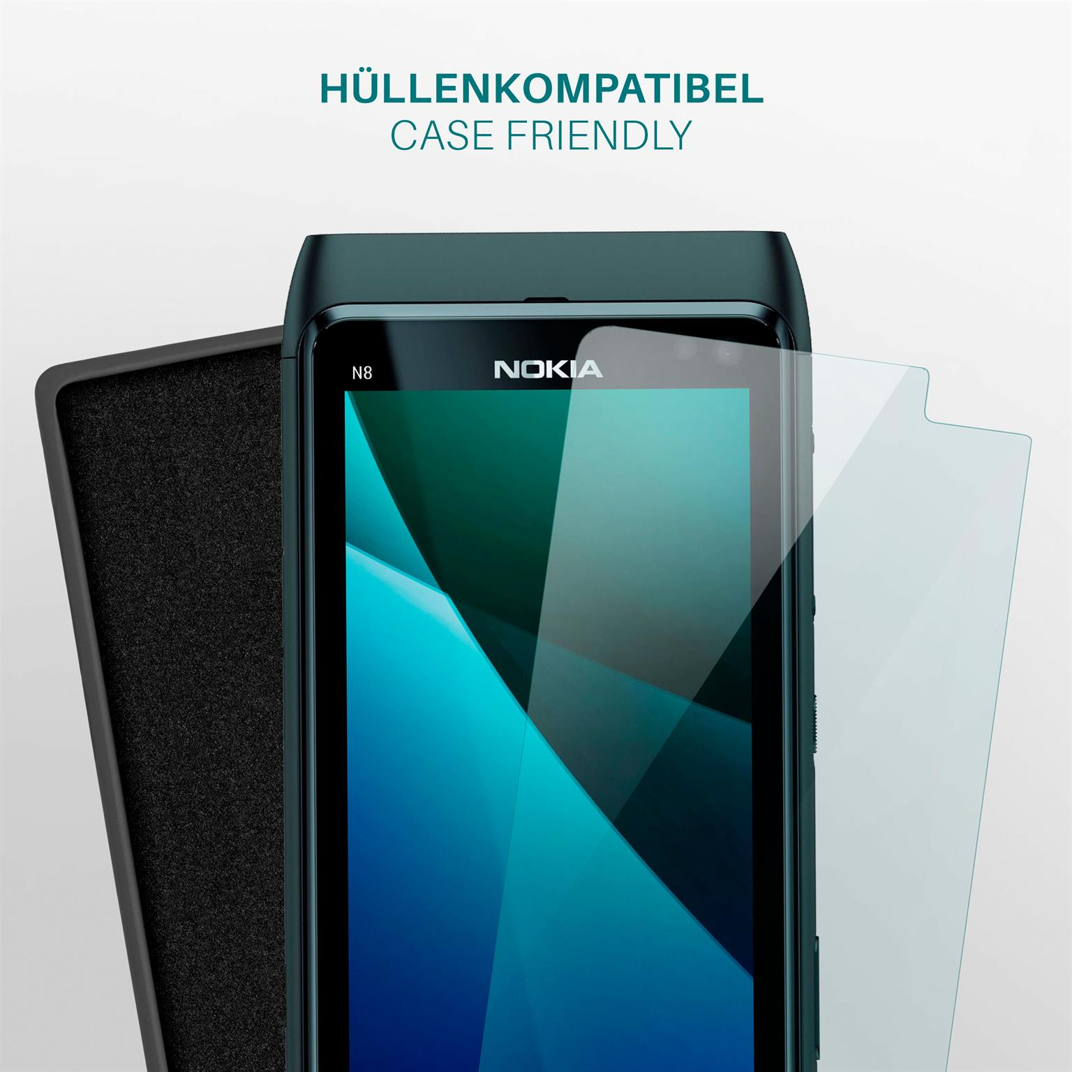 MOEX 3x Schutzfolie, Displayschutz(für Nokia klar N8)