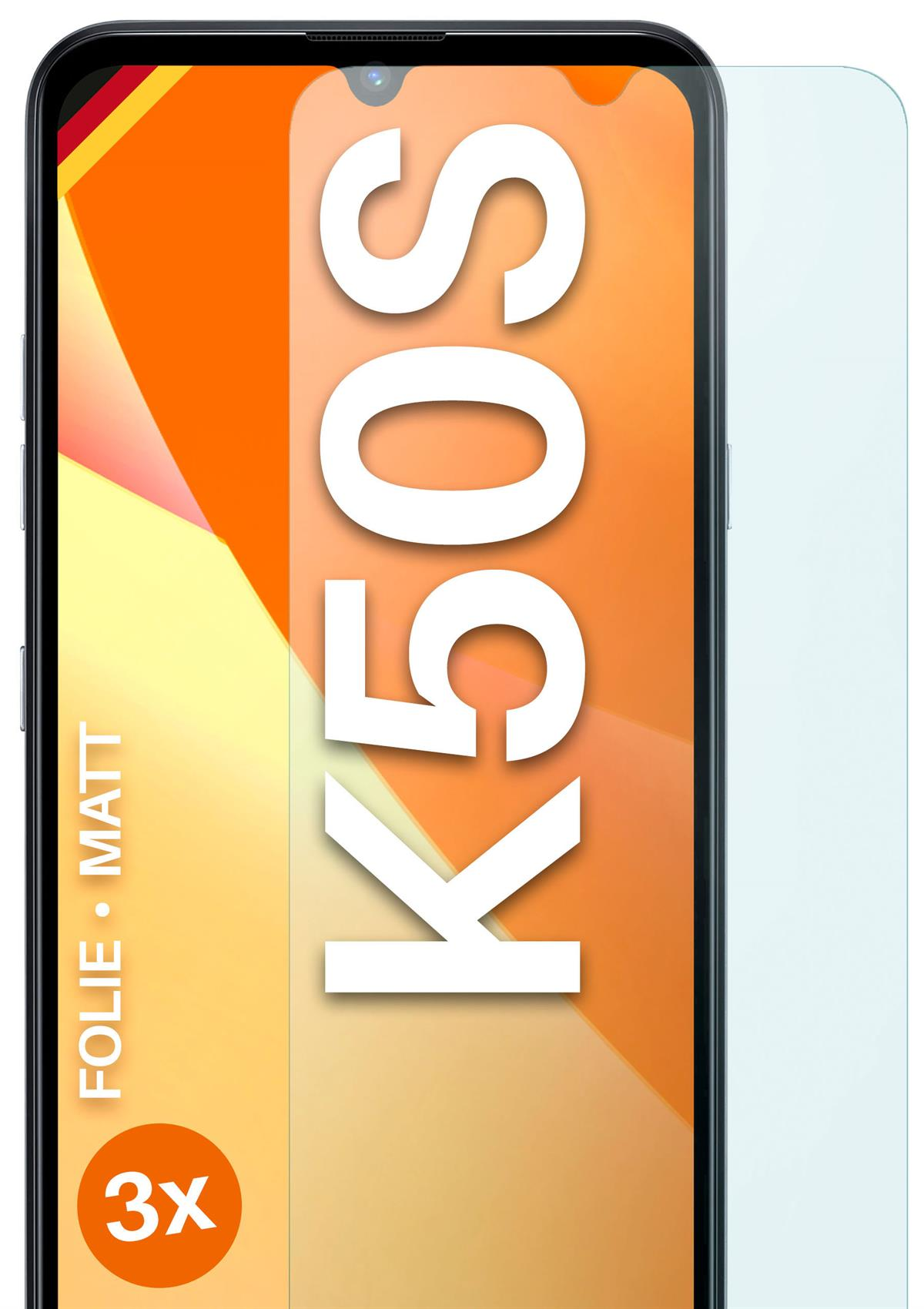 K50s) 3x Displayschutz(für matt LG MOEX Schutzfolie,