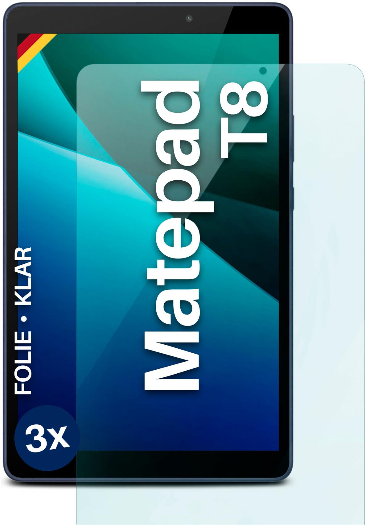 Displayschutz(für Huawei 3x MOEX Schutzfolie, T 8) MatePad klar