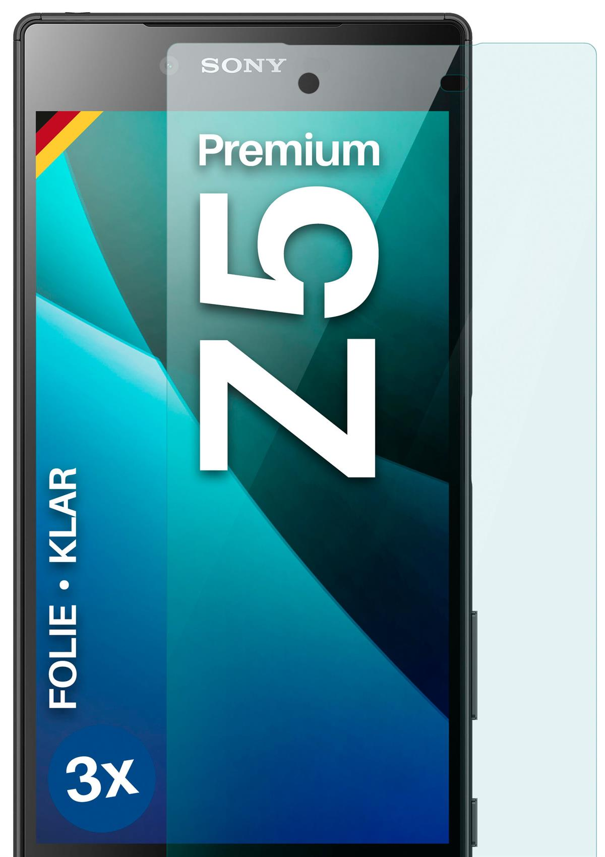 Premium) Xperia 3x MOEX Displayschutz(für Sony Z5 klar Schutzfolie,