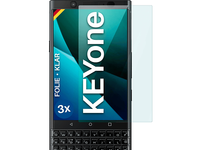 3x BlackBerry KEYone) Displayschutz(für klar MOEX Schutzfolie,