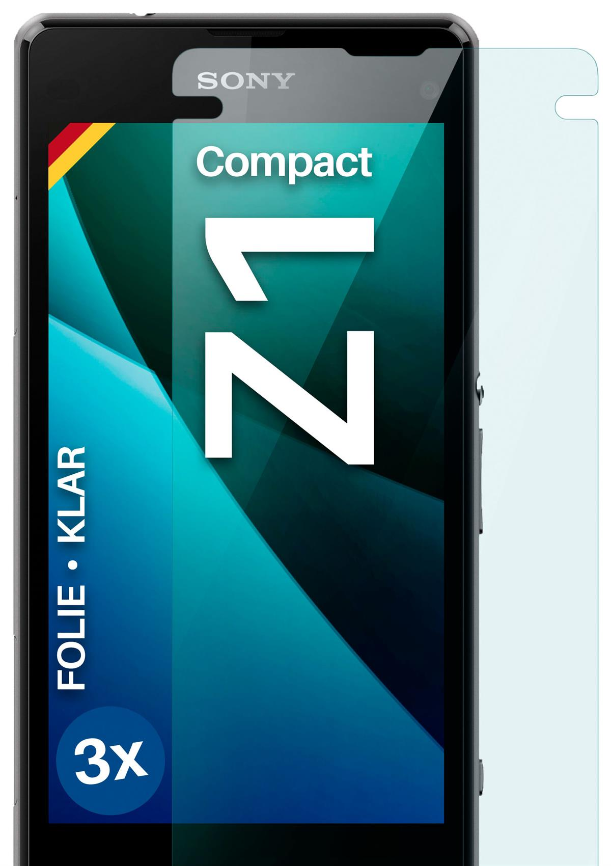 Compact) 3x Schutzfolie, Sony klar Xperia Z1 MOEX Displayschutz(für