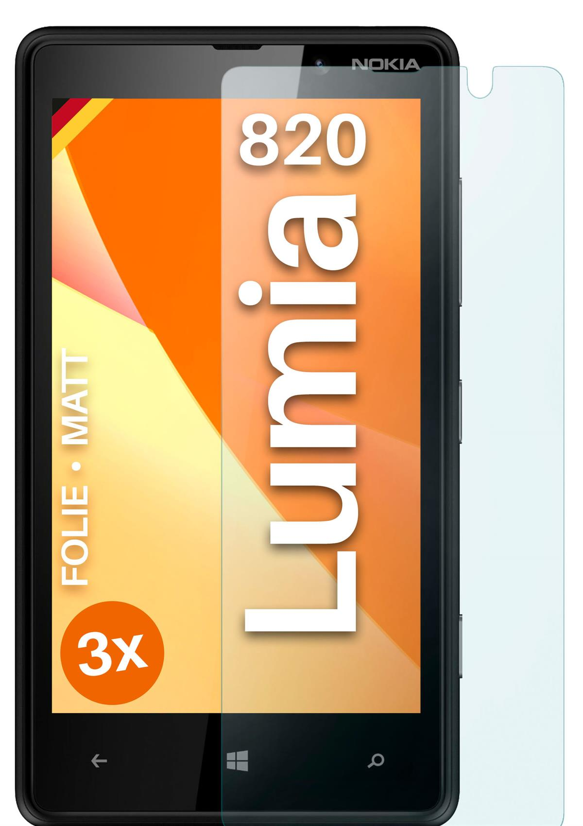 Nokia 3x Schutzfolie, MOEX 820) Displayschutz(für matt Lumia