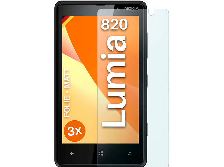MOEX 3x Schutzfolie, matt 820) Lumia Nokia Displayschutz(für