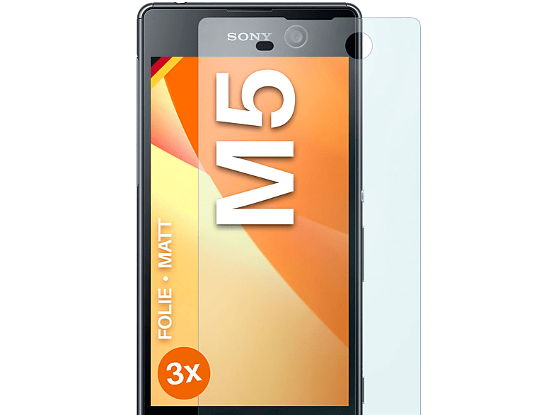 MOEX 3x Schutzfolie, matt Displayschutz(für Sony Xperia M5)