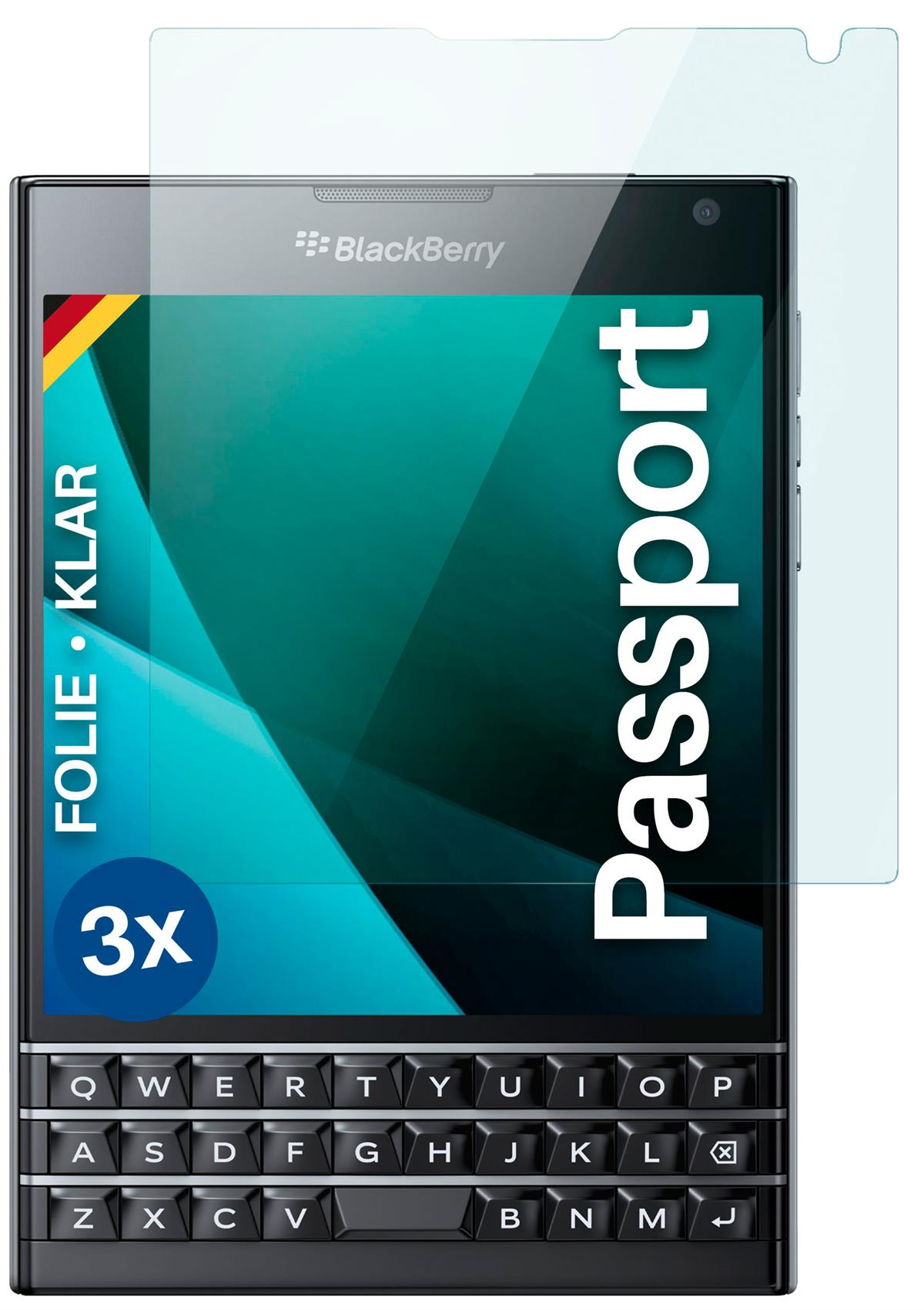 Passport) MOEX klar Displayschutz(für Schutzfolie, 3x BlackBerry