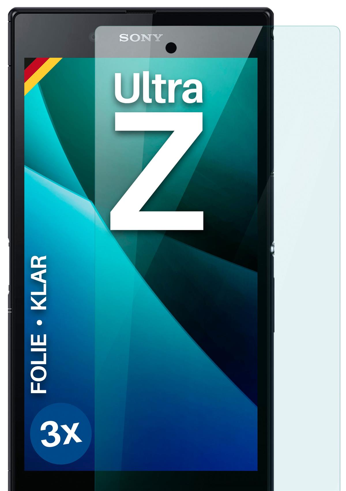 MOEX 3x Schutzfolie, klar Ultra) Xperia Z Displayschutz(für Sony